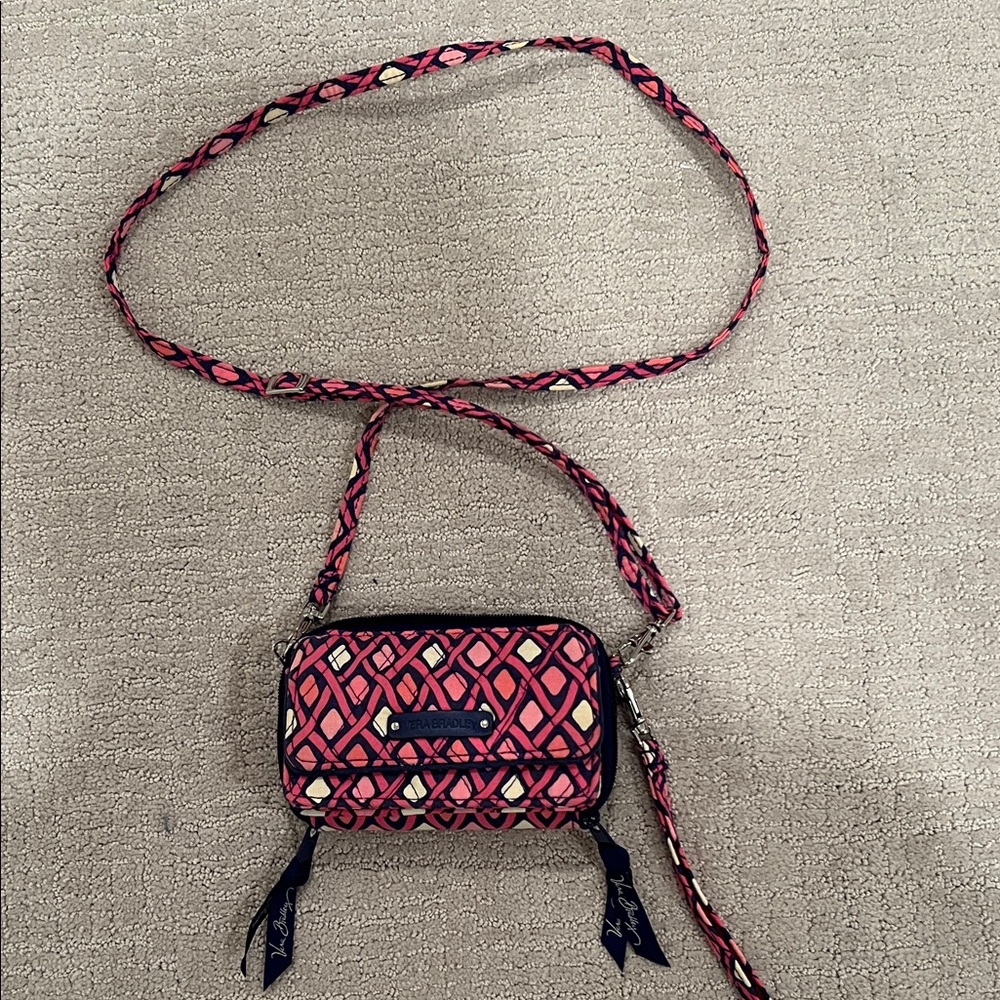 Vera Bradley Crossbody Wristlet Wallet Diamond Print